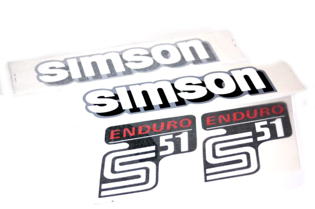 Bild von Wasserschiebebilder -Set Simson S51Enduro