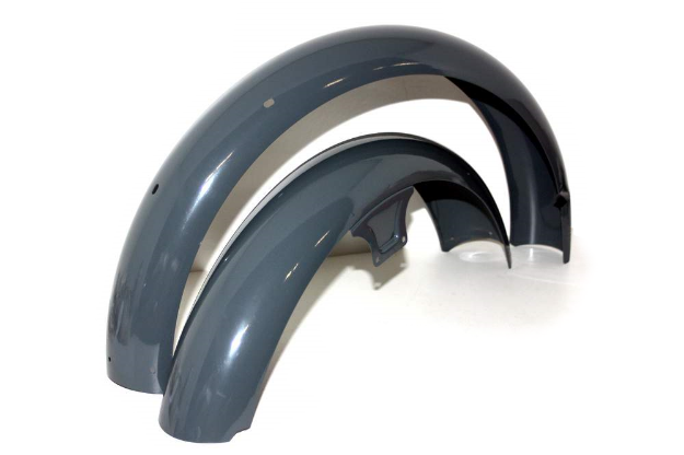 Bild von Kotflügel Simson S51 S50 - Paar vorn + hinten  -grau-glanz pulverbeschichtet