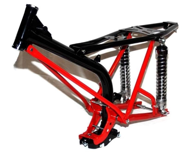 Bild von Fahrgestell Simson Rahmen S51  -schwarz-rot -Enduroausführung