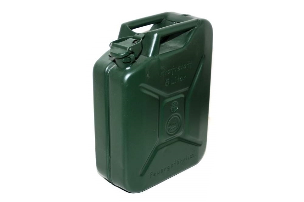 Bild von Benzinkanister 5 Liter Stahlblech-olivgrün MZ TS250A ETZ250A Trabant Kübel LO Robur W50 NVA -2.Wahl