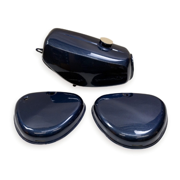 Bild von Tank-Set Blau Metallic Simson S50 S51 S70  -mit Seitendeckel