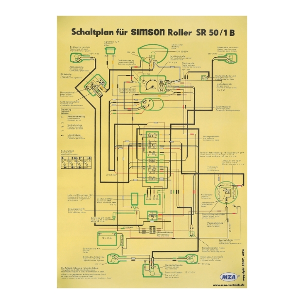 Bild von Schaltplan SR50/1 B Großformat