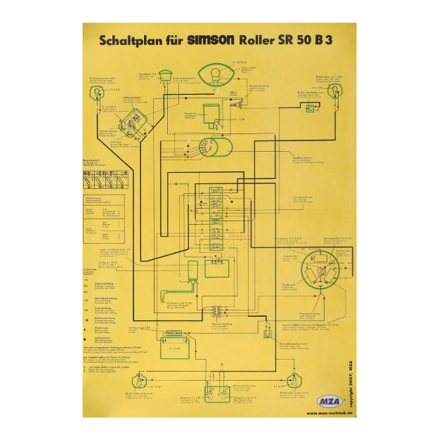 Bild von Schaltplan SR50 B3 Großformat