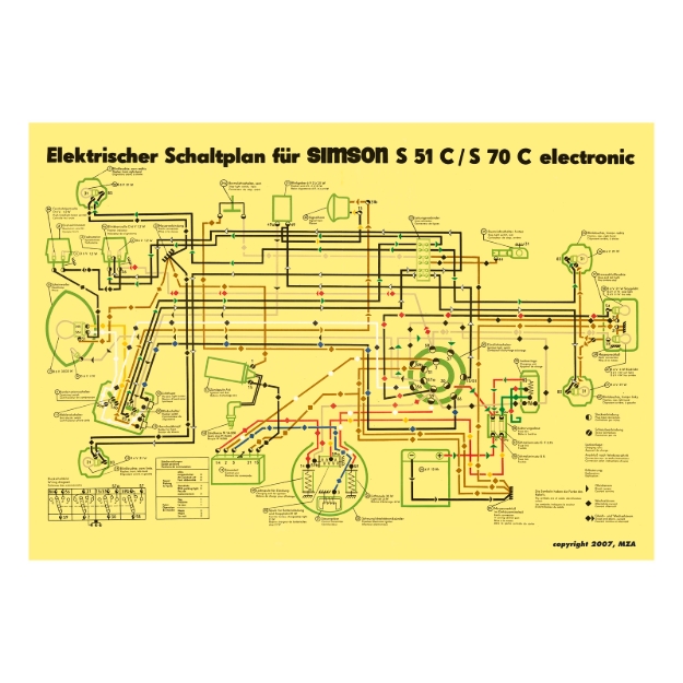 Bild von Schaltplan S51C Elektronic Großformat