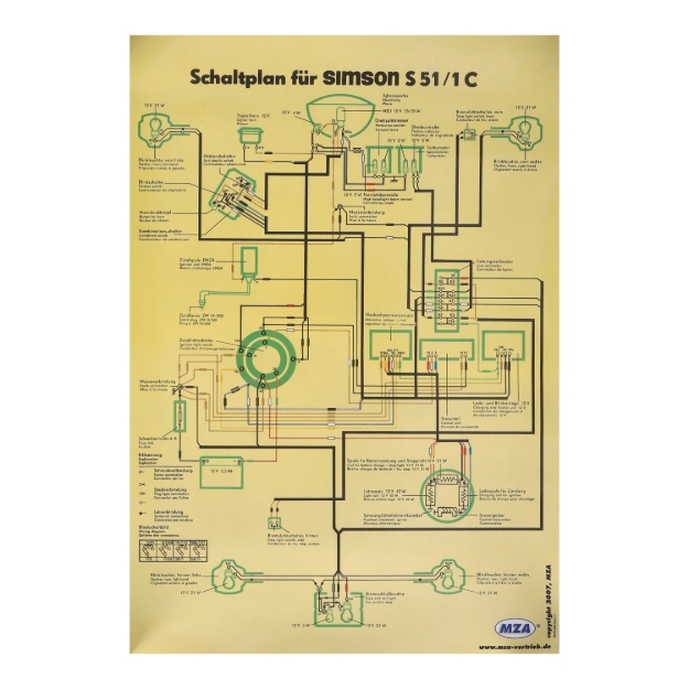 Bild von Schaltplan S51/1C Großformat