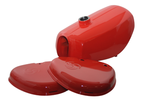 Bild von Tank-Set flammenrot-lackiert + Seitendeckel S50 S51