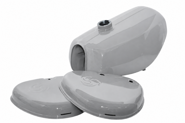 Bild von Tank-Set staubgrau + Seitendeckel Simson S50 S51