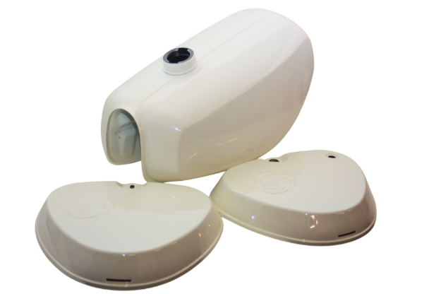 Bild von Tank-Set alabasterweiß + Seitendeckel Simson S51 S70 Comfort