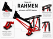 Bild von Fahrgestell Simson Rahmen S51  -schwarz-rot -Enduroausführung   Edelstahl-Schrauben