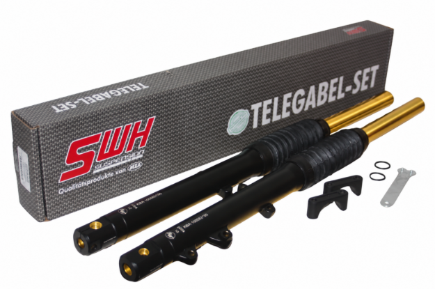 Bild von Telegabelholm Simson S51 S50 S53  -Scheibenbremse schwarz/gold